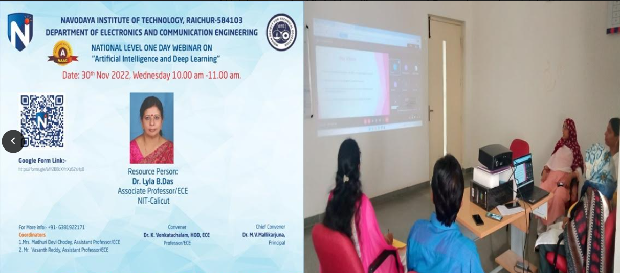 One day webinar on “Artificial Intelligence and Deep Learning” organized by Dept. of ECE ISTE student’s chapter