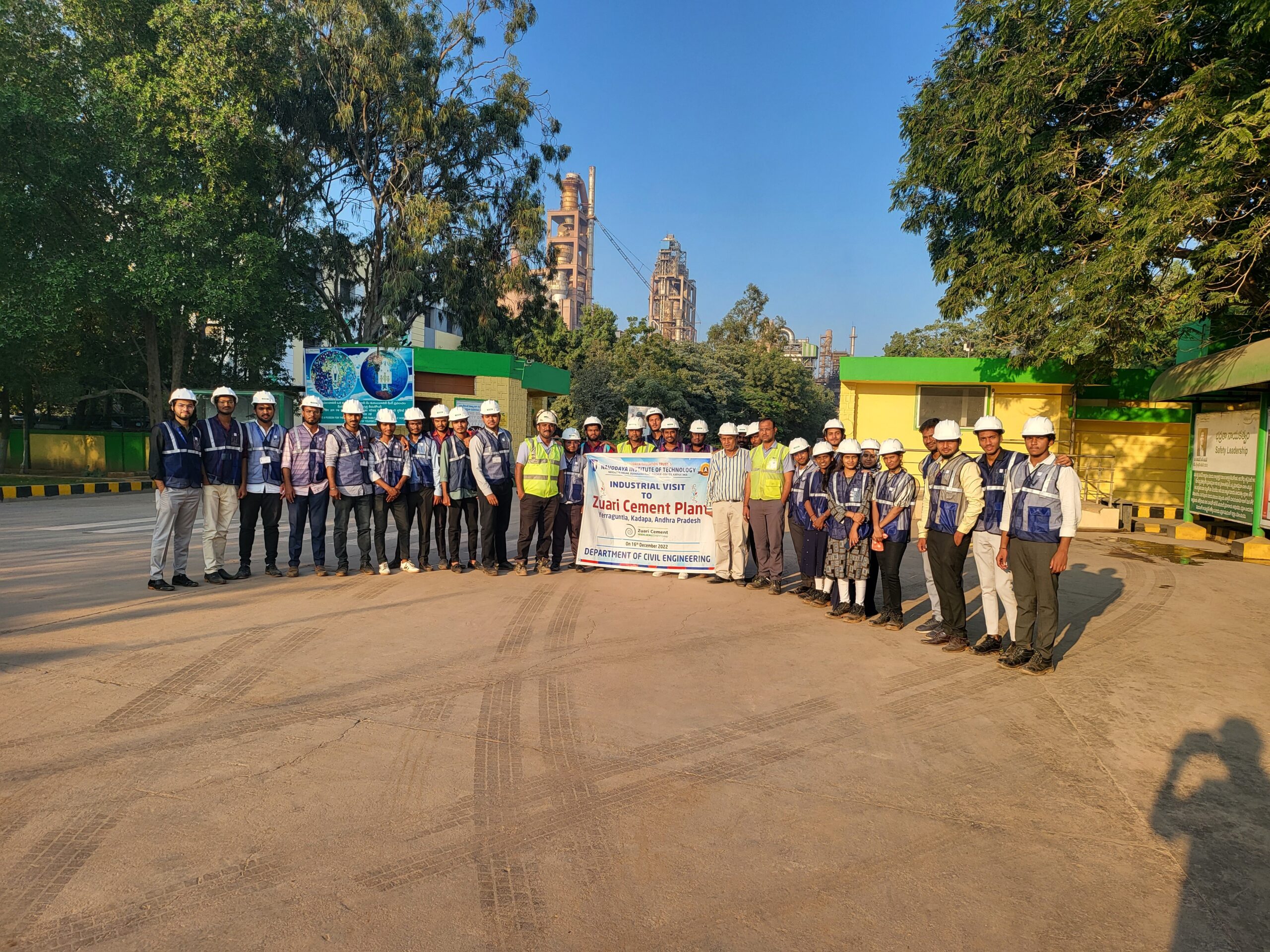 26 Students of Department of Civil Engineering have visited Zuari cement industry, Yeraguntla, Kadapa, Andhra pradesh as a industrial visit