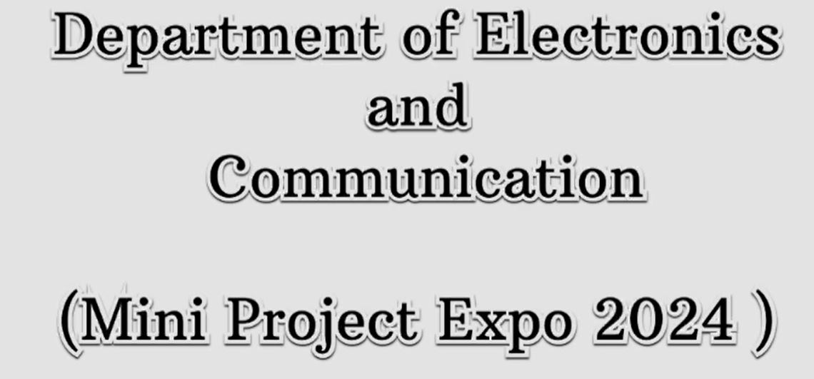 One Day Mini Project Expo 2024 Conducted by E&C Deparment NIT