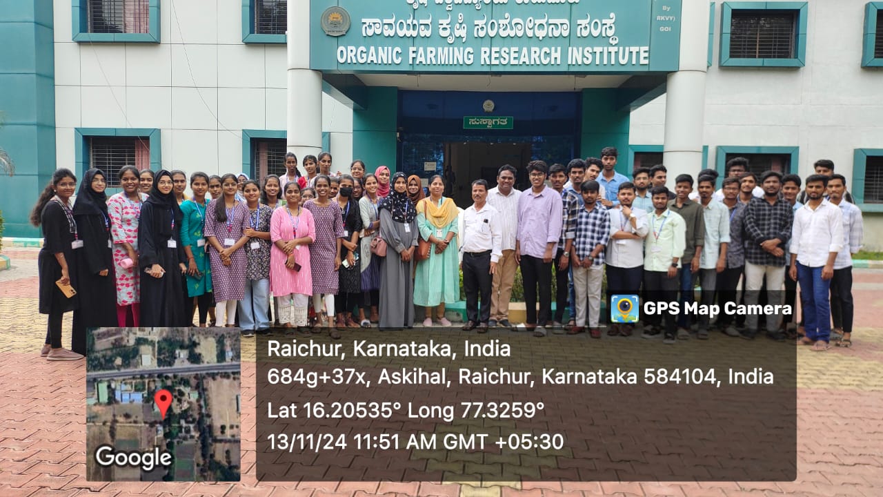 ECE Students from Navodaya Institute of Technology visited to University of Agricultural Sciences, Raichur